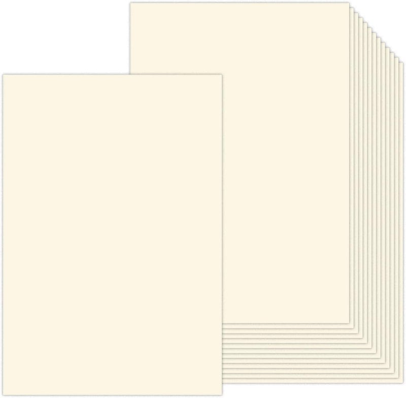 Goefun 13x19 Cream Cardstock 100 Sheets, Thick Cardstock Ivory 80lb, Premium Heavy Weight Card Stock Paper for Inkjet or Laser Printers, Photos, Poster, Menu, Drawing and DIYs - Image 1